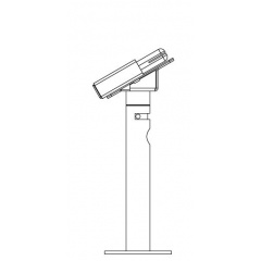 Credit Card Machine Holder Point of sale swivel mount also known as a Pin Entry Device or PED Holder for Countertops and Kiosks